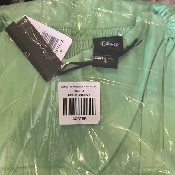 Disney Tinkerbell Stretch Poplin Off Shoulder Dress - Picture 6 of 6